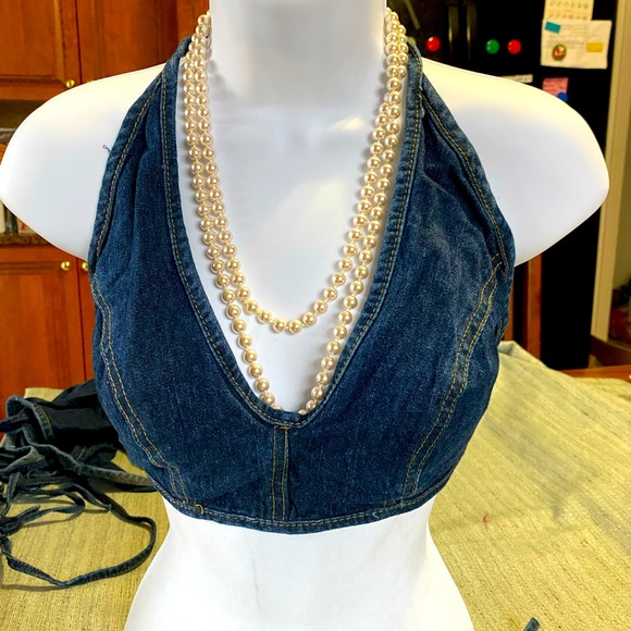 One piece bikini bra | halter neck bikini bra top | beach wear | New Jeans - Picture 4 of 11